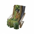 thumbnail image 4 of Zoo Soft Flannel Fleece Throw Blanket, Animals in the Forest Cartoon Illustration Safari Jungle Ecosystem Greenery, Cozy Plush for Indoor and Outdoor Use, 50" x 70", Multicolor, by Ambesonne, 4 of 6