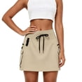 thumbnail image 5 of Tennis Skirt Wear Casual Daily for Perfect Fabric Breathable Comfortable Solid Color Cargo Athletic Pockets Athletic Skirt, 5 of 7