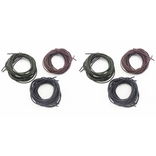 Tubo de pesca de 1M funda suave de silicona para aparejos de carpa 3 uds.