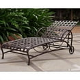 thumbnail image 3 of Pemberly Row Chaise Longue de Patio en Fer, Brun Mat, 3 of 3