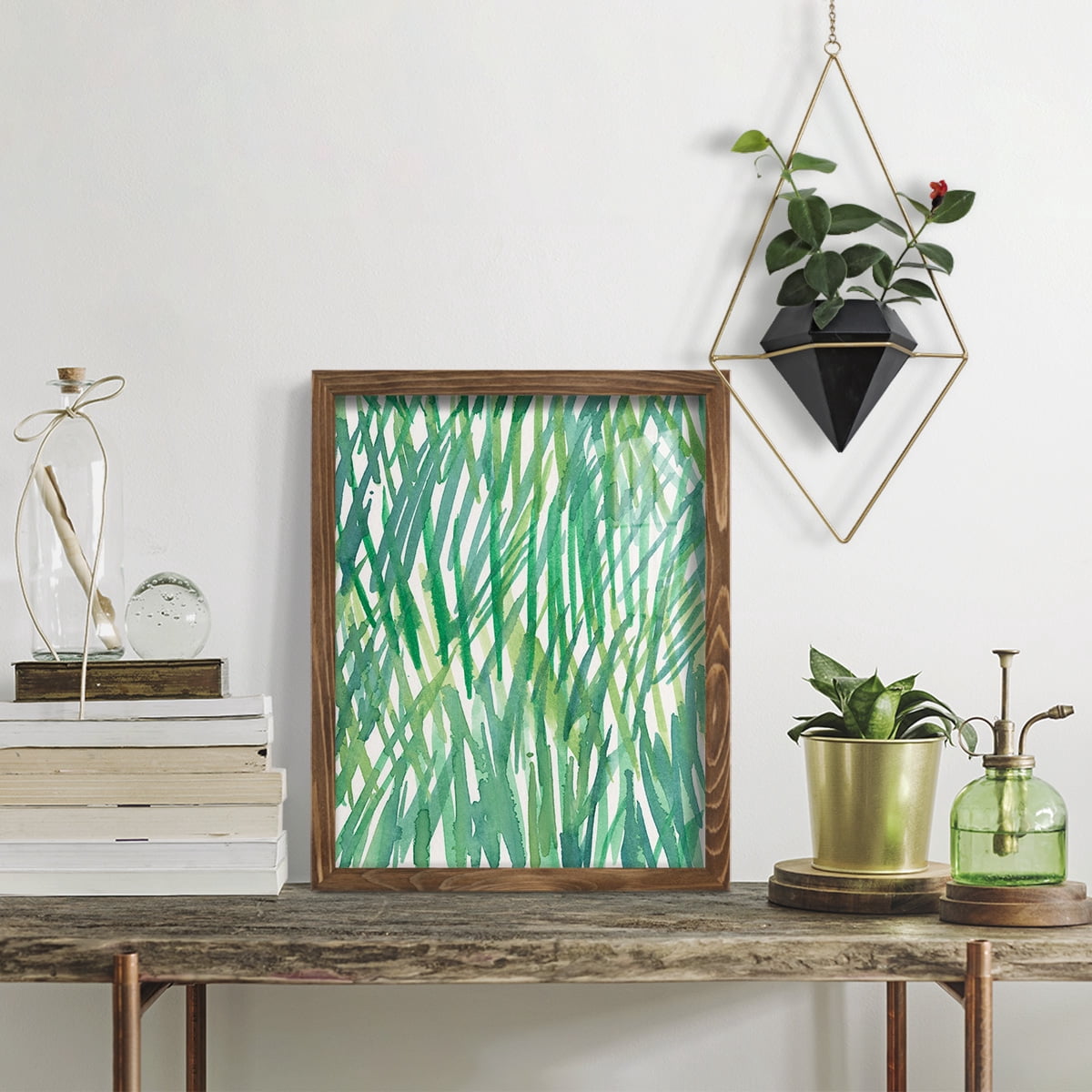Just Grass I - Framed Print w/glass - Walnut