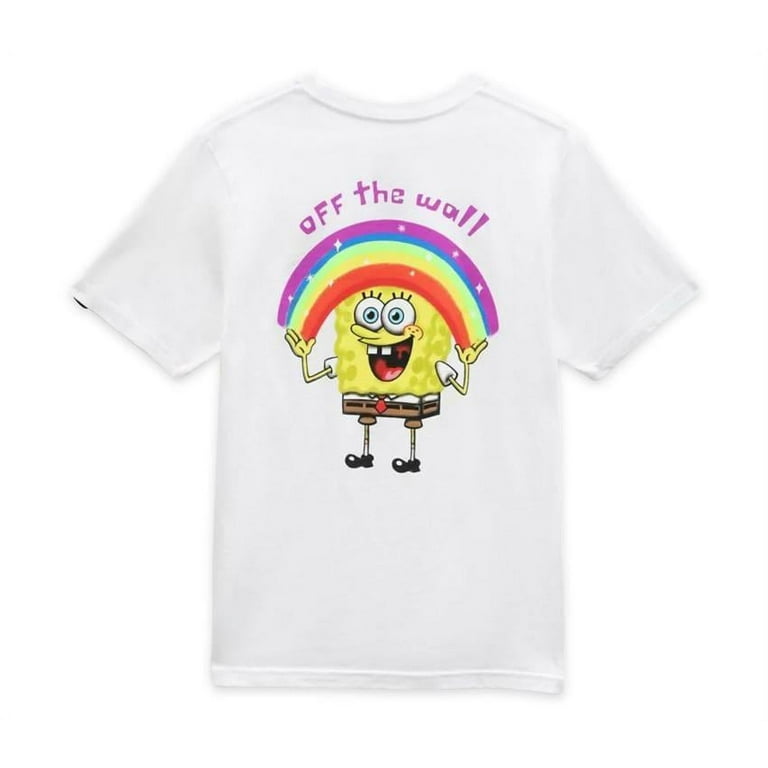 The Wall (Large) SpongeBob Tee T-Shirt Imagination SquarePants Off - Boys Kids White Vans X