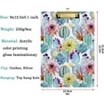 thumbnail image 3 of FMSHPON Beautiful Cactus Clipboard Hardboard Wood Nursing Clip Board and Pull for Standard A4 Letter 13x9 inches, 3 of 5