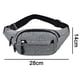 thumbnail image 2 of Riñonera para hombres y mujeres, riñonera impermeable con correa ajustable para viajes, deportes, correr, gris claro, 2 of 5