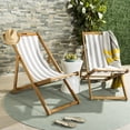 thumbnail image 3 of Safavieh Loren Outdoor Foldable Sling Chair, Set of 2 - Grey/White, 3 of 12