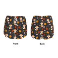 thumbnail image 3 of Gukieu Autumn Fox Print Women's Sports Shorts with Drawstring Elastic Waistband for Running, Yoga, Fitness-Large, 3 of 7