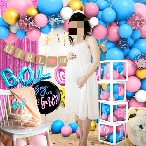 191pcs Pink Blue Gender Reveal Decorations, Boy or Girl Gender Reveal with Balloon Arch Kit, Baby Boxes, Fringe Curtains, Photo Props, Cake Copper$$Home Decor, Kitchen, & Other