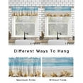 thumbnail image 4 of Coastal Seashells Curtain Valance for Windows/Living Room/Kitchen/Bathroom/Café, Short Rod Pocket Tier Curtain Window Treatment Panel Beach Ocean Nautical Starfish Conch Topper Curtain 60''x18'', 4 of 6