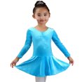 thumbnail image 3 of SONGYUEXIA Malla de gimnasia para niñas Vestido de ballet Malla de baile de algodón para otoño e invierno para niñas Vestido de baile para niños, 3 of 5