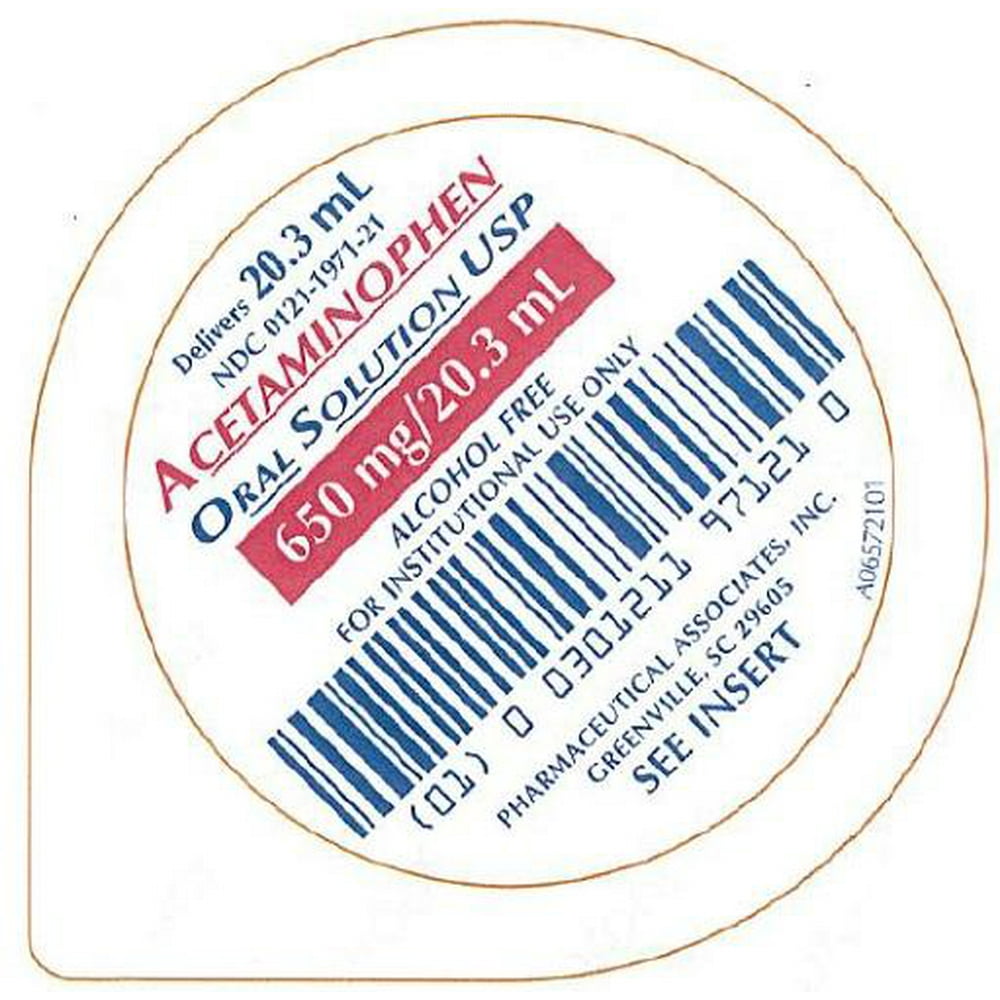 PAI Acetaminophen Oral Solution, 650mg/20.3ml, 100ct