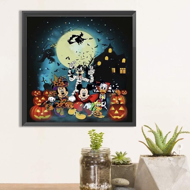 Cuadros Decorativos Diamond Painting 5D DIY Full Round Drill Halloween Decoración del hogar (V4736) DQrwqpou embutido en tela