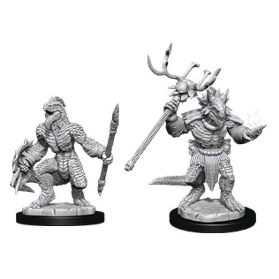 WizKids WZK90074 D&D Nolzurs Marvelous Unpainted Miniatures Lizardfolk & Shaman Wave 12 Figure