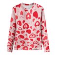 thumbnail image 4 of Pntutb Mujer Moda Suelta Manga Larga Cuello Redondo Blusa Navidad Impresión Camiseta tops Pntutb Pntutb-3551, 4 of 4