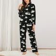 thumbnail image 2 of Daiia Swan And Dragonflies for Women's Long-Sleeved Pajama Set – Soft & Comfortable Sleepwear Button-Up Pajamas Cozy Lounge Wear-, 2 of 7