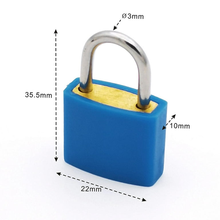 Keyed Padlock,Luggage Mini Padlock Keyed Alike Combination,Small Locks  Backpacks Lockers Cabinets , Padlocks Resistant Outdoor Use Set,Box Tiny  Lockout 