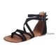 thumbnail image 5 of Nuevas sandalias con cremallera y correa cruzada Sandalias planas con correa de color sólido para mujer Wmkox8yii nm1310, 5 of 8