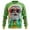 Green, variant on Telankuip Santa Claus Head Graphic Christmas Sweatshirts for Men Oversized Crewneck Hoodless Pullovers Trendy 3D Printed Xmas Holiday Long Sleeve Tops for Gifts Red6 XL