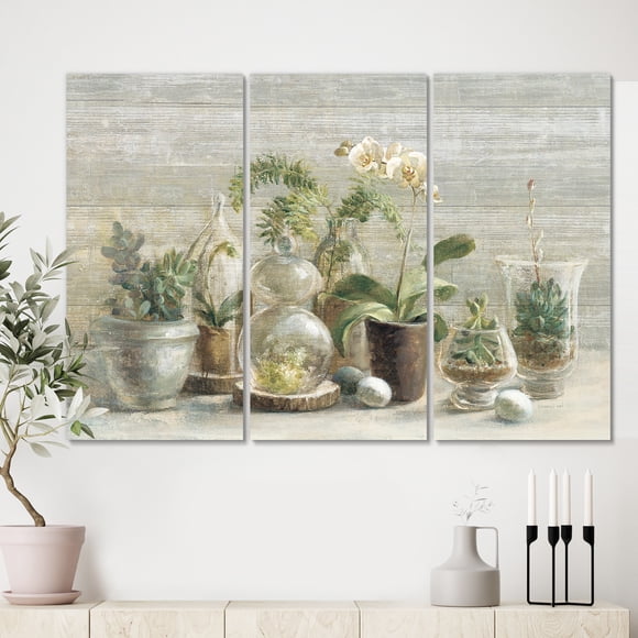 Designart - Composition of Orchids - Traditional Canvas Artwork