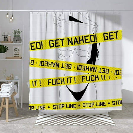 Sexy Shower Curtain Nude Women Shower Curtain 72x72 Inch Get Naked