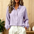 thumbnail image 5 of GigrtiJin Cotton Button Down Shirts for Womens Long Sleeve Collared Loose Blouses Dressy Casual Work Button up Shirts with Pockets, 5 of 7