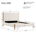 thumbnail image 6 of CHITA Full Size Upholstered Platform Bed Frame with Headboard,Grey, 6 of 8
