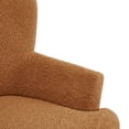 thumbnail image 6 of Christopher Knight Home Accent Chair with Ottoman, Tapered Wood Legs, Caramel, 6 of 9