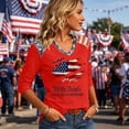 thumbnail image 4 of Fabrcox S-5XL 1776-2026 USA 250th Anniversary Shirt Flag Print 3/4 Sleeve Women 4th of July Shirt We the People Celebration Freedom Funny Patriotic Shirts for Women, 4 of 5
