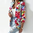 thumbnail image 2 of Women'S Blazers & Suit Jackets Fashion L Multicolor Printed Suit and Long Trousers Temperat Lapel Suit, 2 of 6