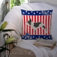thumbnail image 3 of Caroline's Treasures BB3341PW1414 USA Patriotic French Bulldog Fabric Decorative Pillow , 14Hx14W, multicolor, 3 of 4