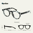 thumbnail image 2 of OPULIZE RIO Blue Light Blocking Reading Glasses - Flat Top Frame - Blue Tortoiseshell - Mens Womens - Spring Hinges - B53-3 - +3.50, 2 of 6