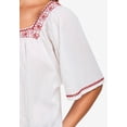 thumbnail image 3 of Ellos Women's Embroidered Gauze Blouse Shirt, 3 of 6