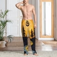 thumbnail image 6 of Haiem Sunset River Pine Trees Men's Pajama Pants Ultra Lightweight Pjs Bottoms Sleepwear Bottom Pants With Pocket Drawstring-Large, 6 of 7