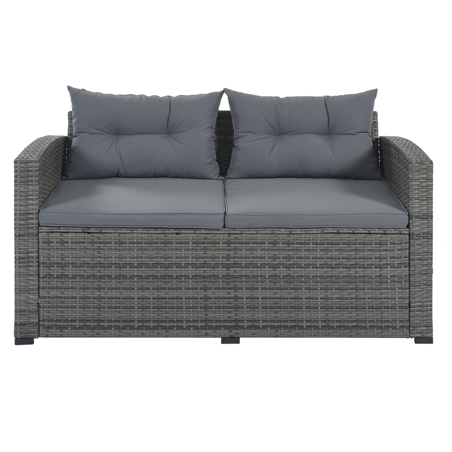 Kadyn 9-piece Outdoor Patio Large Wicker Sofa Set, Rattan Sofa Set for Garden, Outdoor Conversation Set with Cushions & Coffee Table, Gray Kadyn 9-piece Outdoor Patio Large Wicker Sofa Set, Rattan Sofa Set for Garden, Outdoor Conversation Set with Cushions & Coffee Table, Gray