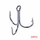 thumbnail image 1 of Soidarity 20 piezas 3 garras 4 #6 #8 #10 # anzuelos de pesca volcados de Metal de curva redonda fuerte y afilada para atún al aire libre Triple púas de Pescar Nº 1 4 Soidarity HW4658-01, 1 of 1