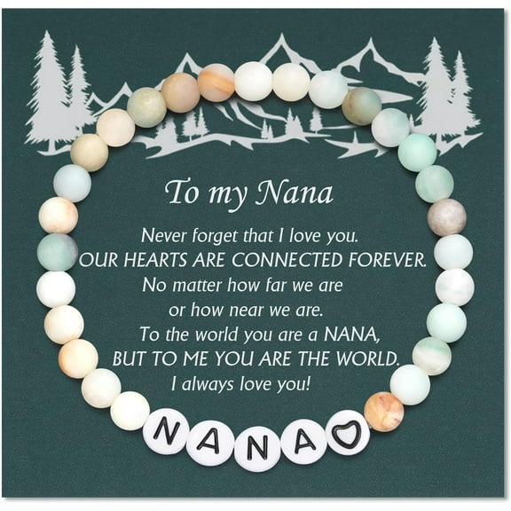 XBage Nana/Mimi/Grandma/Papa/Dad/Mom/Daughter/Aunt/Sister Gifts,Natural Stone Bracelet Christmas Birthday Valentines Mother'S Day Gifts For Women Girls Men4028