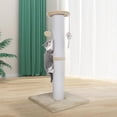 thumbnail image 7 of Cat Scratching Post 34 Inches Heavy Duty and Thicker Cat Scratching Post Sisal Rope with Hanging Ball and Mice Scratching Post for Indoor Cats and Adult(Beige), 7 of 7