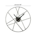 thumbnail image 3 of CosmoLiving by Cosmopolitan 24" Black Metal Open Frame Round Wall Clock, 3 of 12