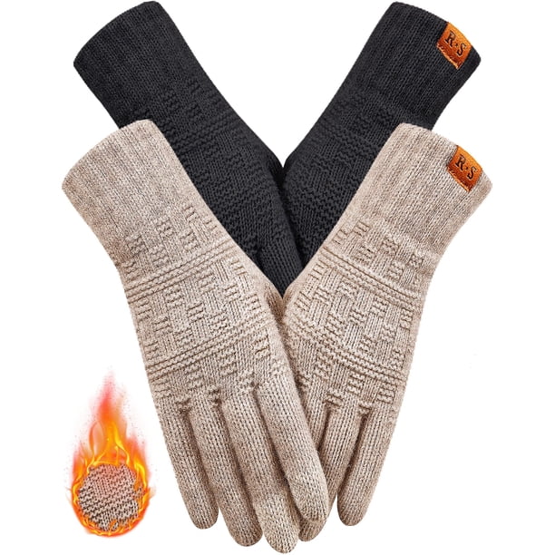 Guantes de Invierno REACH STAR Térmicos de Tejido con Pantalla Táctil 2 Pares
