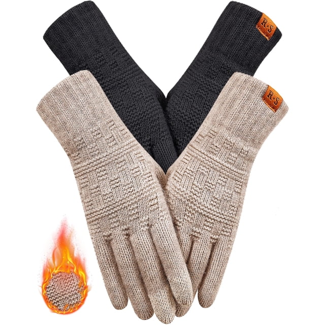 Guantes de Invierno REACH STAR Térmicos de Tejido con Pantalla Táctil 2 Pares