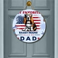 thumbnail image 2 of My Favorite Basset Hound Calls Me Dad. Happy Father's Day Round Wood Sign Bassets Dog Breed Lovers Gifts Idea Hanging Wall Home Decor - 00005, 2 of 5