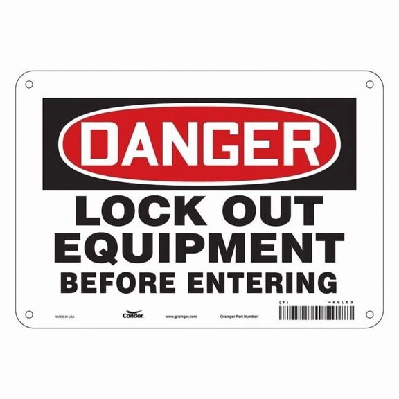 Condor Safety Sign,7 in x 10 in,Aluminum 469L69