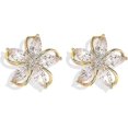 thumbnail image 1 of Pendientes de flores Yashi con forma de botón diamantes de imitación para mujer 3 pares, 1 of 4