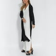 thumbnail image 4 of Baberdicy Cardigan Sweater Women's Summer Casual Solid Color Long Sleeved Vent Maxi Loose Cardigan Boho Beach Long Sundress with Long Overcoat Women's Cardigans Black, 4 of 7