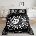 thumbnail image 1 of Erosebridal Boho Damask Bedding Full Comforter Set, Psychedelic Astrology Down Comforter, Hippie Sun Decor, Reversible, 1 of 8