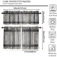 thumbnail image 2 of Wooden Barn Doors Valance Curtain Wood Rustic Farm Farmhouse Country Retro Western Rod Pocket Valance Window Treatments Short Curtains for Kitchen Living Room 54x18 Inch + 27x36 Inch X 2, 2 of 5