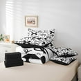 thumbnail image 6 of Homewish Cute Bowknot Bedding Comforter Set 7-Piece for Teens Female Women,Kawaii Bowtie Bow King Bedding Sets,Black White Ultra Soft Bed Sheets,Super Cozy Room Decor,Reversible, 6 of 8