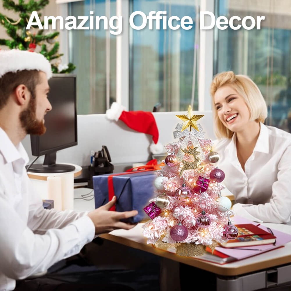 Kadyn Small Christmas Tree, 2ft Mini Christmas Tree, Artificial Small Desktop Xmas Tree with Tree Ornaments, for Christmas Thanksgiving Decorations-A Kadyn Small Christmas Tree, 2ft Mini Christmas Tree, Artificial Small Desktop Xmas Tree with Tree Ornaments, for Christmas Thanksgiving Decorations-A