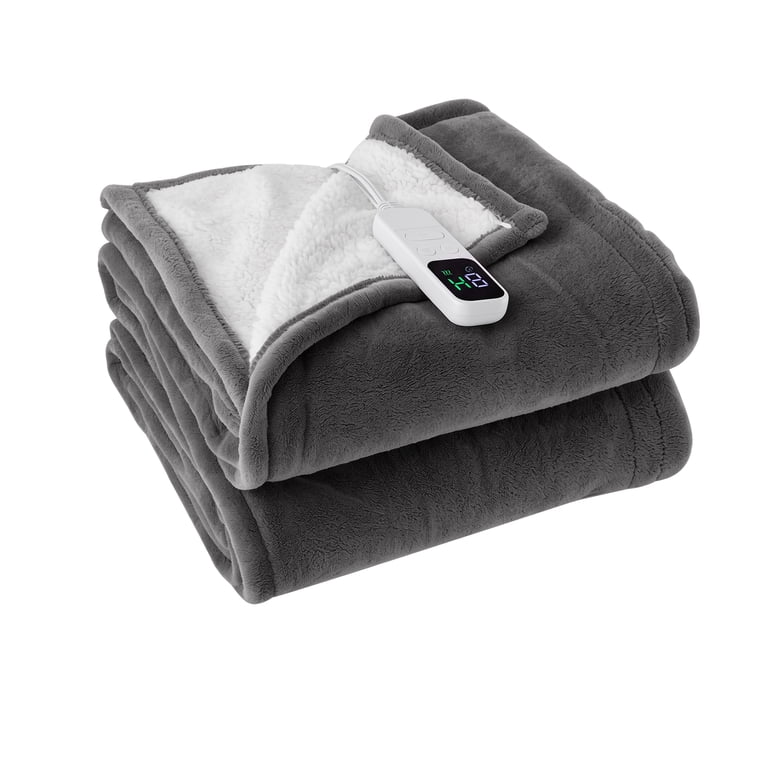 EDX Heated Blanket Twin, Flannel & Sherpa photo 1