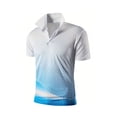 thumbnail image 4 of Mens Golf Polos Summer Short Sleeve Breathable Moisture Wicking Button Lapel Athletic Stretchy Shirts White2 XXXL, 4 of 7
