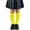 Yellow, variant on StSilkitty Girl's Knee High Socks Ruffle Solid Color Breathable Dress Socks Lightweight Soft School Uniform Socks